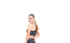 TOP DEPORTIVO DE LYCRA LIBERTY ESTAMPADO FLORES (CS10107) - comprar online
