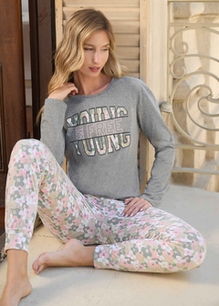 PIJAMA LARGO DAMA ESTAMPADO (LE25359)