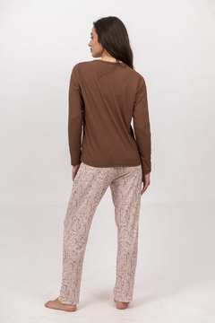 PIJAMA PANTALON ALGODON Y REMERA MORLEY (DO01494) - comprar online