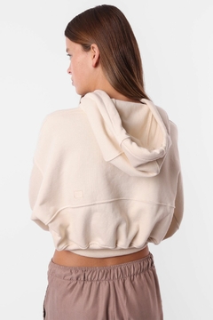 BUZO RUSTICO DE ALGODON CON CINTURA ELASTICO Y DET. EN MANGAS (TW00145) - comprar online
