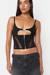 CORSET GHUST MICROFIBRA Y TUL C/ CHAPITA (TW00028)