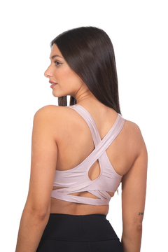 TOP GABBO DELUXE ROSE CON ESPALDA CRUZADA CON EFECTO ENGOMADO (TO03849) - comprar online