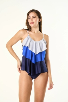 TB TANKINI SEMI ARMADA CON VOLADOS (MI04320) - Dame un Beso