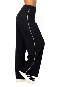 PANTALON SAMI MICROFIBRA WIDE LEG C/ LINEAS (TO05141) - comprar online
