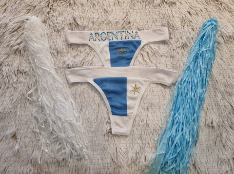 COLA LESS ARGENTINA ALGODON CON STRASS (DO0114A)