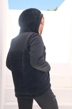 BUZO CANGURO OVERSIZE CON CORDERITO INTERNO Y CAPUCHA (BI30124) - comprar online