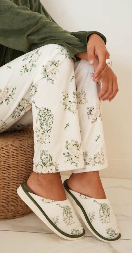 PANTUFLAS POLAR SOFT ESTAMPA TIGRES (SCCH710)