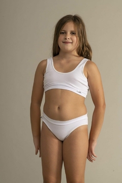CONJUNTO NENA CORPIÑO TOP BOMBACHA TIRO CORTO DE ALGODON LISO (DO630CI)
