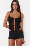 CORSET CATHYA C/PUNTILLAS Y GANCHOS (TW00012)