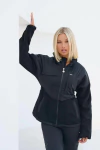 CAMPERA SACO POLAR CON CINTURA ENTALLADA Y MULTIPLE BOLSILLOS (BI45017)