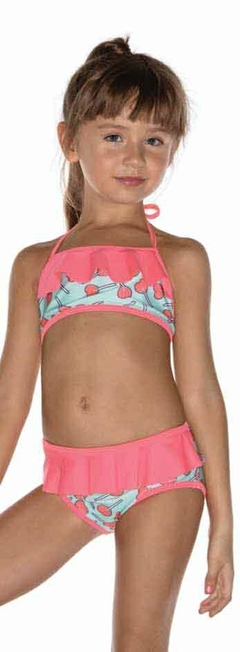 TRAJE DE BAÑO BIKINI NENA CON VOLADOS (DO417NP)