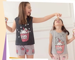 PIJAMA NIÑA DE JERSEY CON SHORT (LE22924)