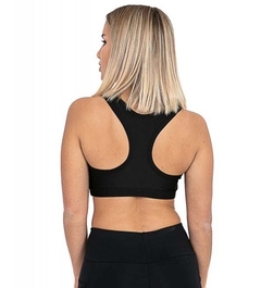 TOP DEPORTIVO DE LYCRA CON ABERTURA ADELANTE (TO03821) - comprar online