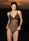 BODY DE TUL ANIMAL PRINT CON ARO Y VIVOS DE TERCIOPELO (AN05790)