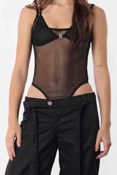 BODY DE MICROTUL CON CORPIÑO DE TUL (TW00195) - comprar online