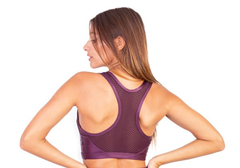 TOP DEPORTIVO DELUXE MORA AMBAR DE LYCRA CON EFECTO ENGOMADO (TO03890) - comprar online
