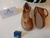Guillerminas cuero beige picada - tienda online