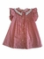 VESTIDO CUELLO SMOCK RAYAS - comprar online