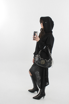 BAGUETTE NEGRA CUERO Y2K - tienda online