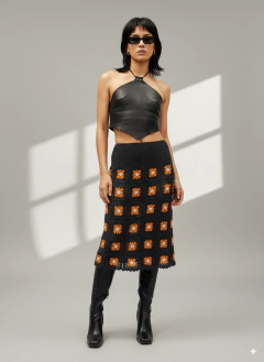 POLLERA CROCHET VINTAGE 70S en internet