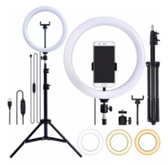 Aro De Luz Led Grande 30cm Con Soporte Celular Grabar Videos
