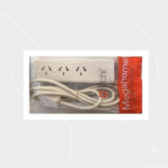 Zapatilla 220V Con Interruptor 3 Tomas 5 Mts