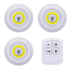 Kit 3 Luces Led Bajo Consumo Control Remoto Cocinas Armarios - comprar online