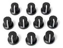 Perilla Potenciómetro 16mm Plastico Negro
