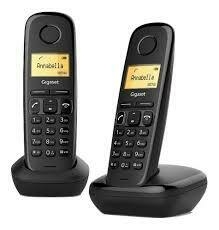 Telefono Doble Gigaset Inalambrico A170 Duo Black