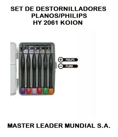 Set De Destornilladores Planos / Philips Hy2061