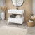 Mueble de apoyo con cajones color Blanco y mesada blanco mate 60 cm - MU007 en internet