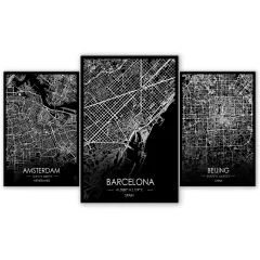 Tríptico escalonado Mapas Nórdicos 4 - 1