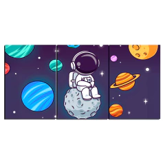 Tríptico simple Astronautas y Universo 15