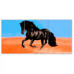Tríptico simple Caballos 2