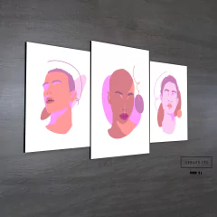 Tríptico escalonado Lineart 21 - comprar online