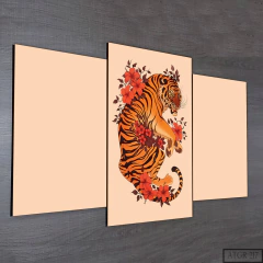 Tríptico escalonado Tigres 217 - comprar online