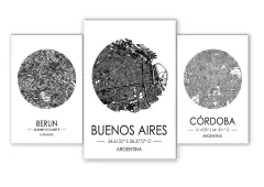 Tríptico escalonado Mapas Nórdicos 1 - 2