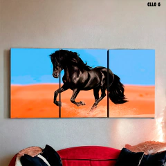 Tríptico simple Caballos 2 - comprar online