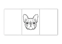 Tríptico simple Perros 266 - comprar online