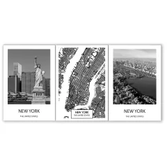 Tríptico simple Mapas y Ciudades Nórdicos Modelo 28