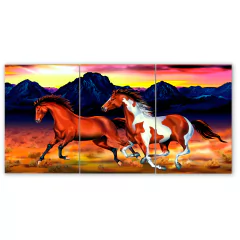 Tríptico simple Caballos 29