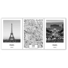 Tríptico simple Mapas y Ciudades Nórdicos Modelo 30