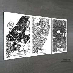 Tríptico simple Mapas Nórdicos Modelo 5 - 3 - comprar online