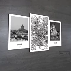 Tríptico escalonado Mapas y Ciudades Nórdicos 34 - comprar online