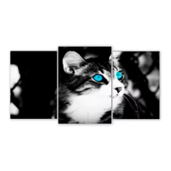 Tríptico escalonado Gatos 39