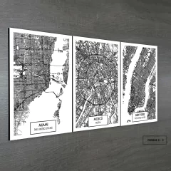 Tríptico simple Mapas Nórdicos Modelo 5 - 5 - comprar online