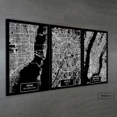Tríptico simple Mapas Nórdicos Modelo 6 - 5 - comprar online