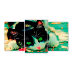 Tríptico escalonado Gatos 6