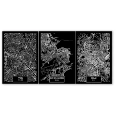Tríptico simple Mapas Nórdicos Modelo 6 - 6