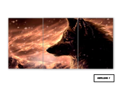 Tríptico simple Lobos 7 - comprar online